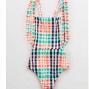 Weave Printed Ruffle Multicolor One Piece